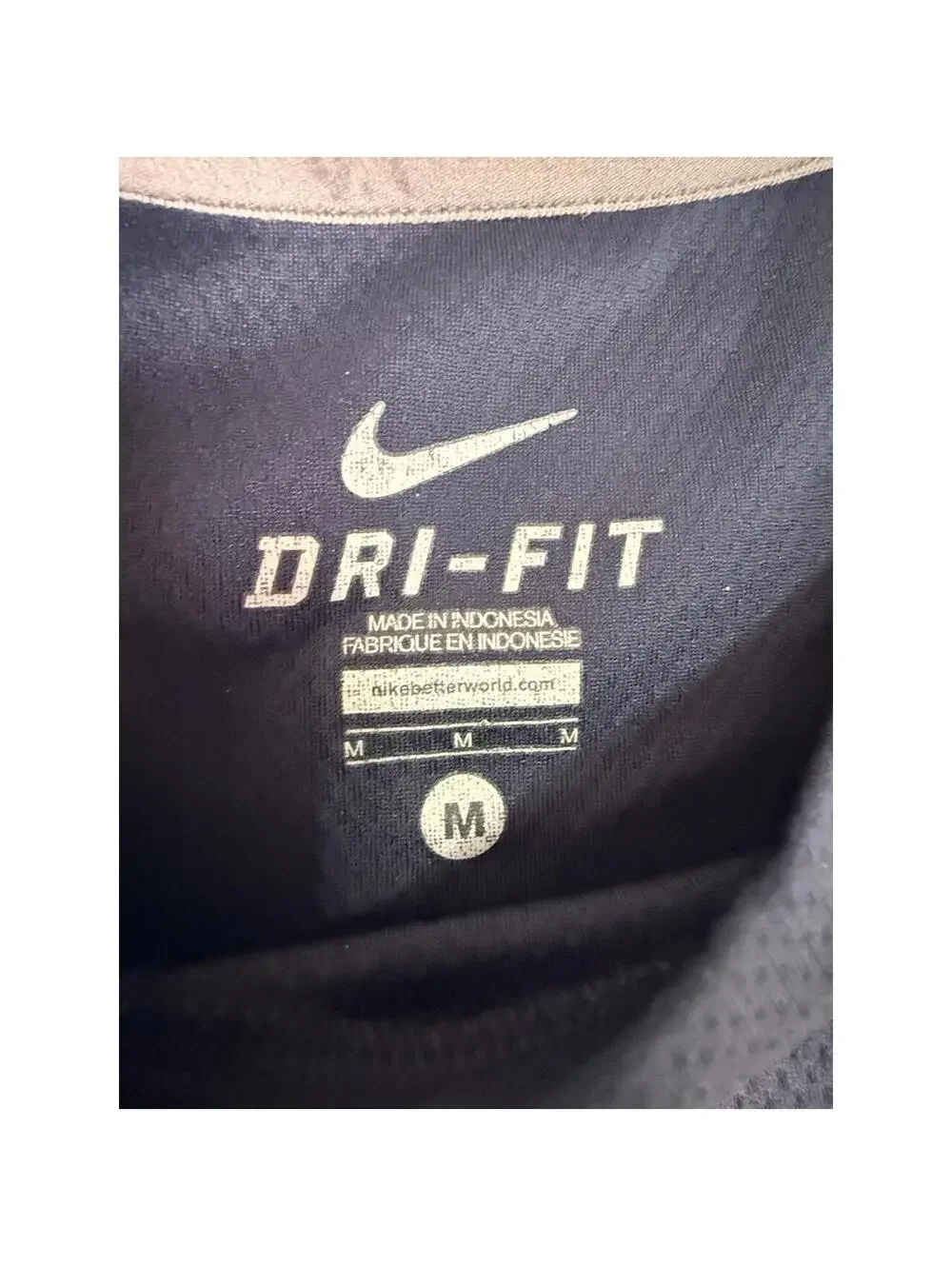 Nike Dri-FIT Long Sleeve Shirt UConn Huskies Men's Size M Gray Navy Blue